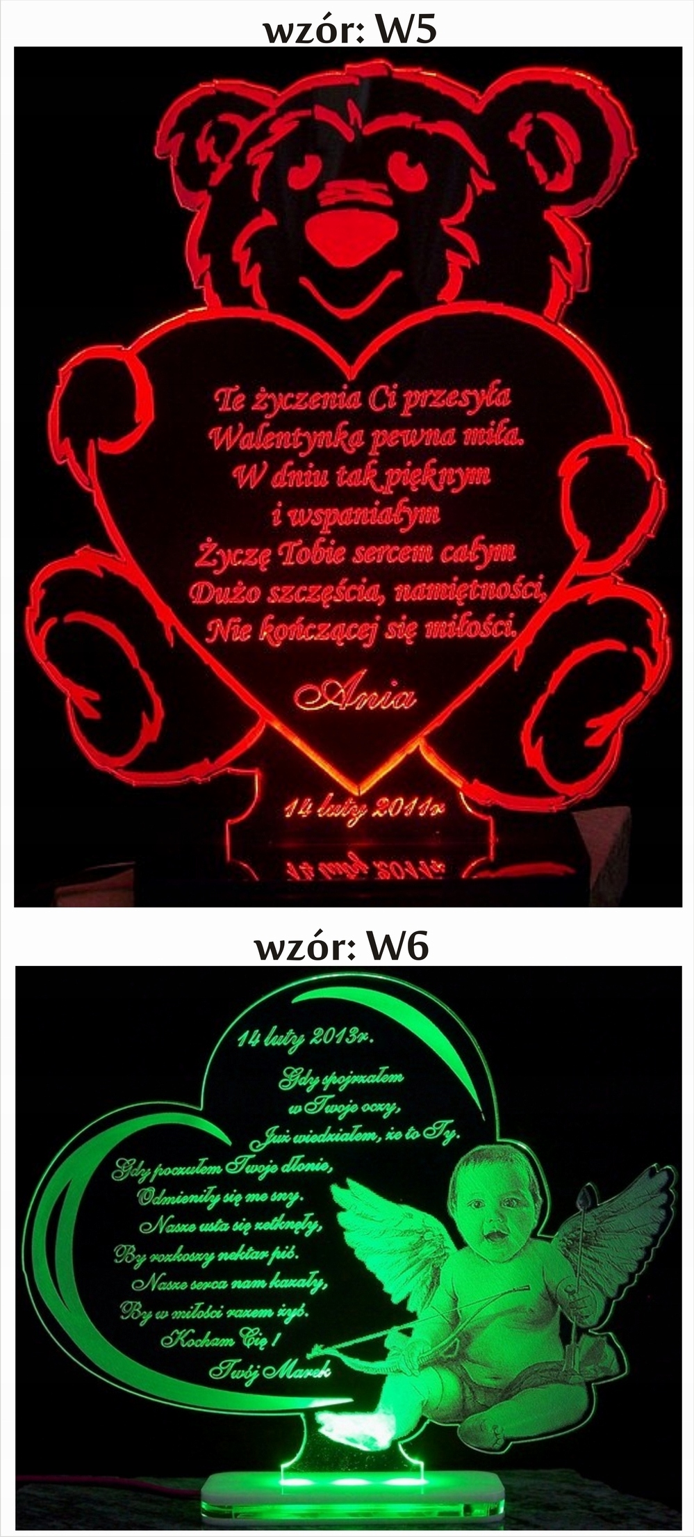 WALENTYNKI PODŚWIETLANA STATUETKA Z AMORKIEM LED Kod producenta 3