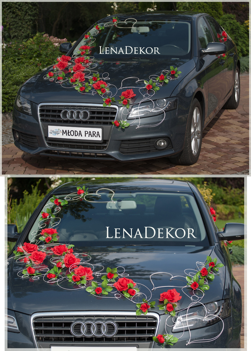 POLA LenaDekor dekoracja samochodu na samochód Kolor dominujący czerwony