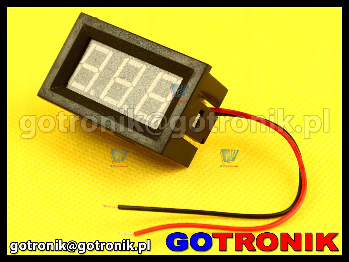 Woltomierz panelowy LED 3-30V CZERWONY __ BTE-033 Kod producenta BTE-033