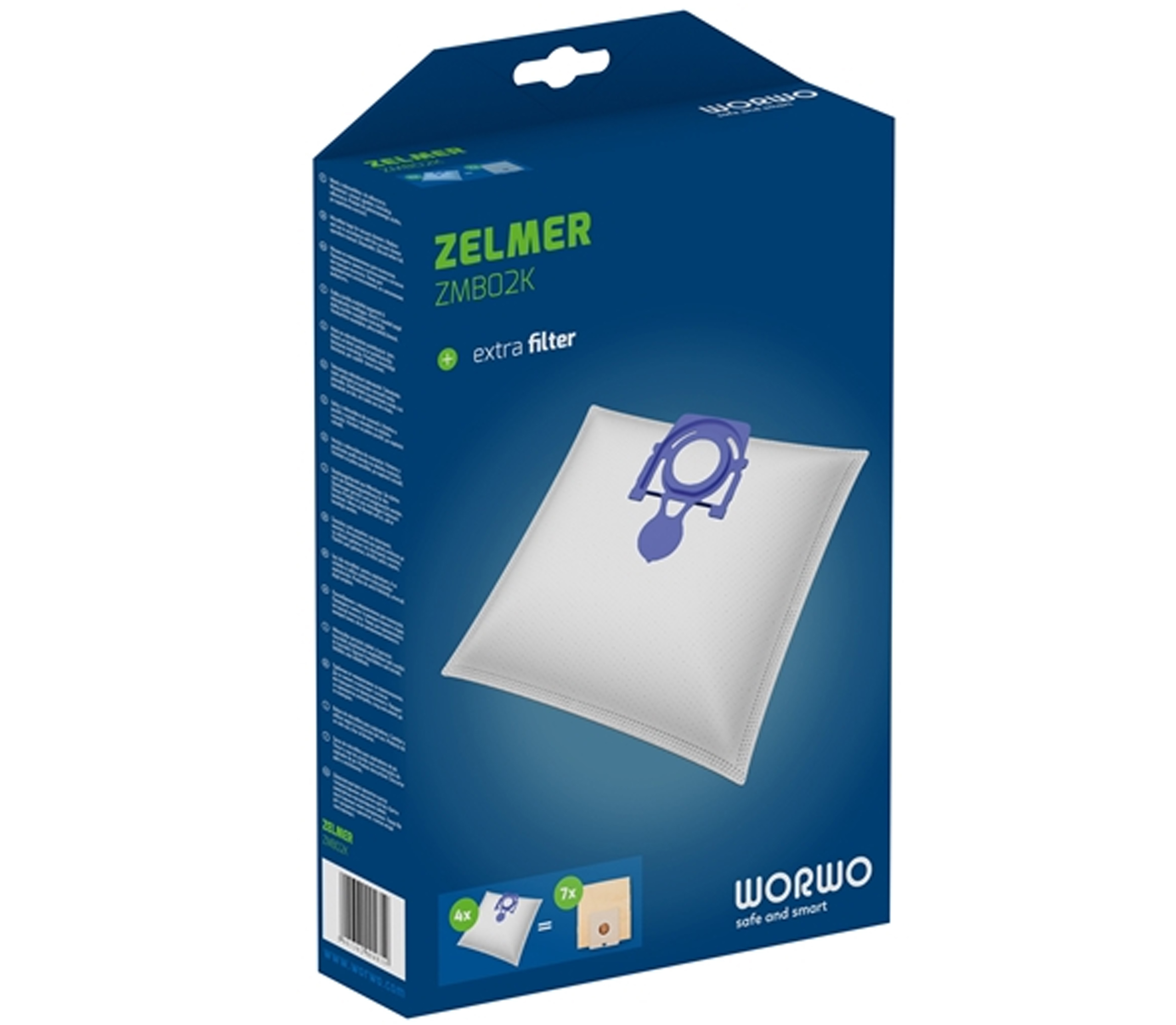 WORKI SAFBAG DO ODKURZACZ ZELMER 49.4020 ZVCA100B Typ worka syntetyczny