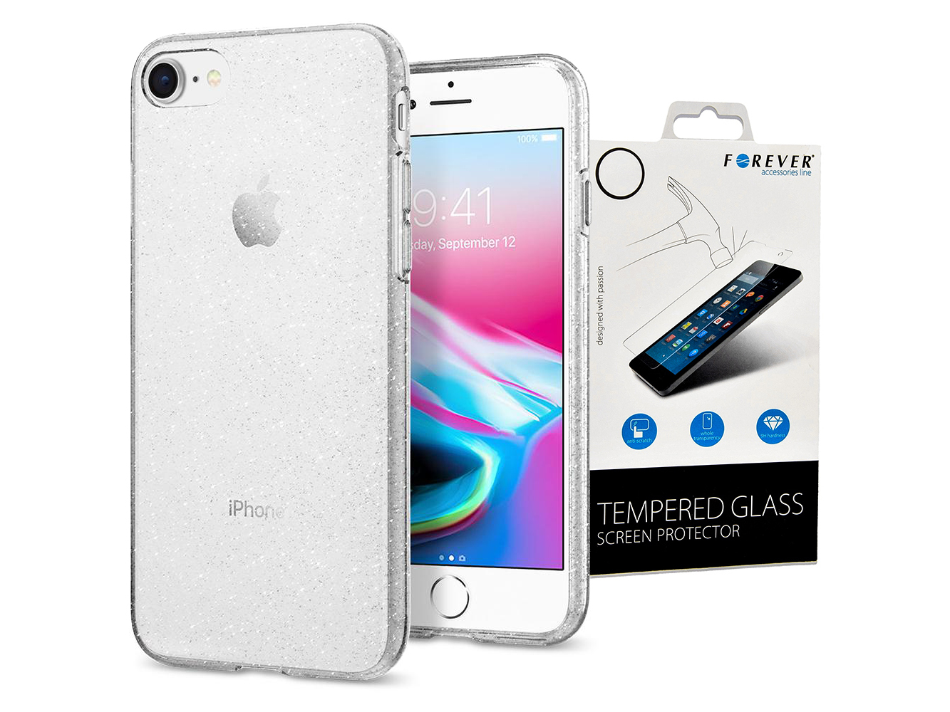 

Etui szkło do iPhone Se 2020, Spigen Lcg, case