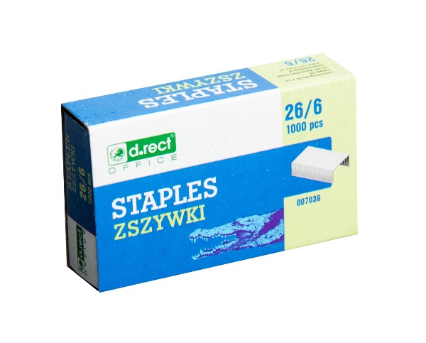 

Zszywki D.rect 26/6 a'1000