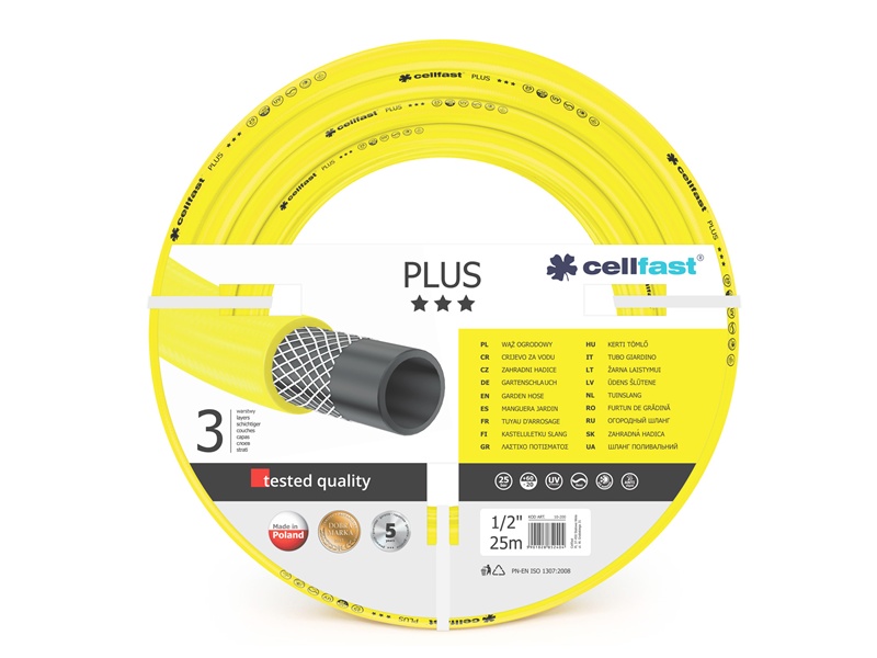 

Wąż Ogrodowy 1/2'' Cellfast Plus *** 50M 3-warst