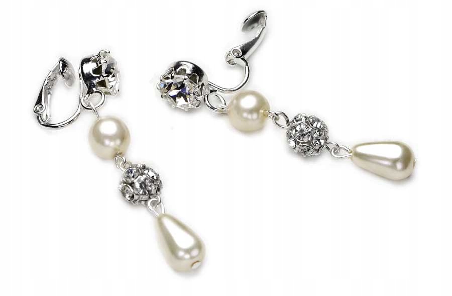 

Długie Klipsy Z Perłą Royal Swarovski Eleganckie