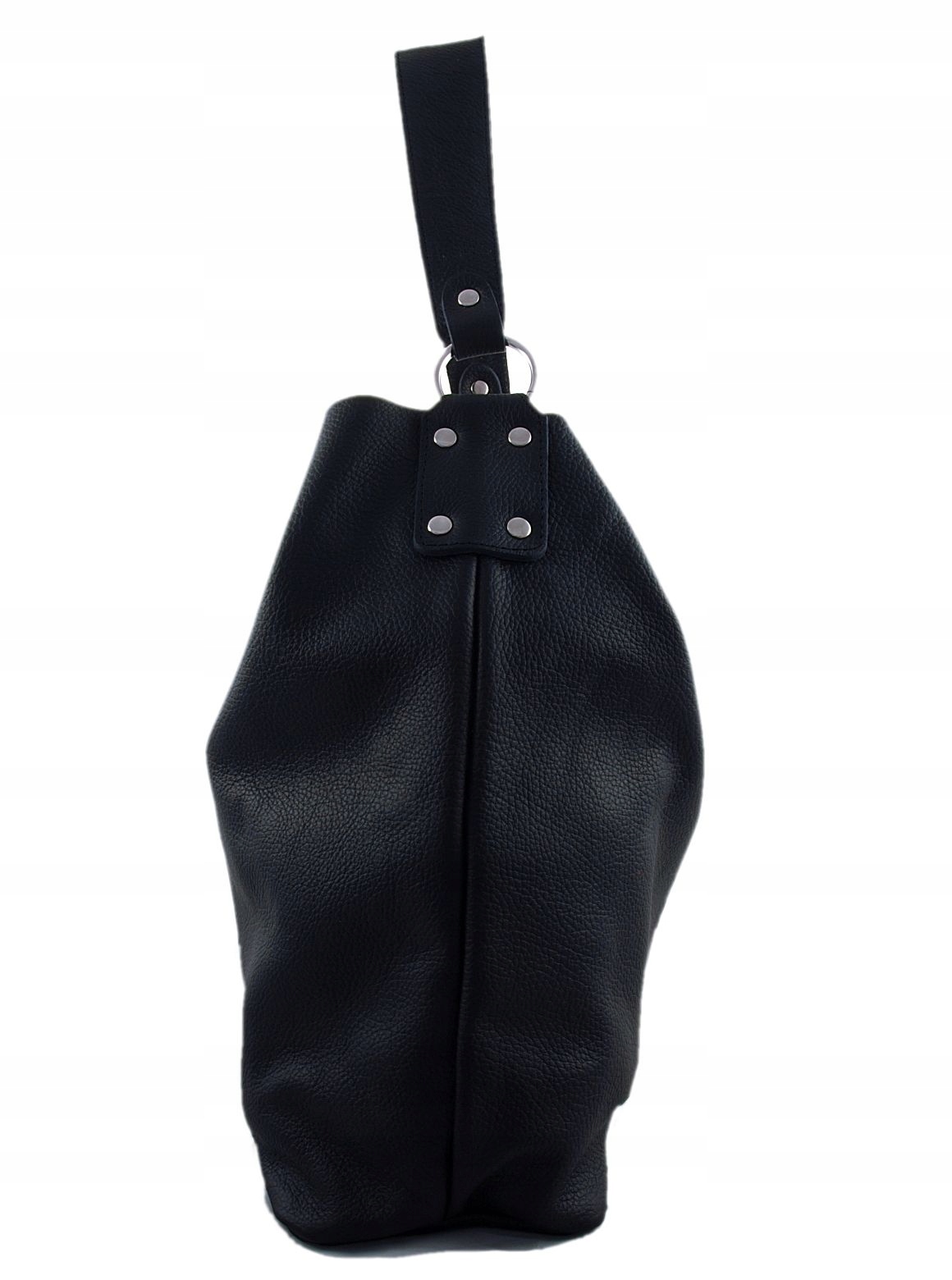 TOREBKA SKÓRZANA WOREK LISTONOSZKA SKÓRA CZARNA Marka inna