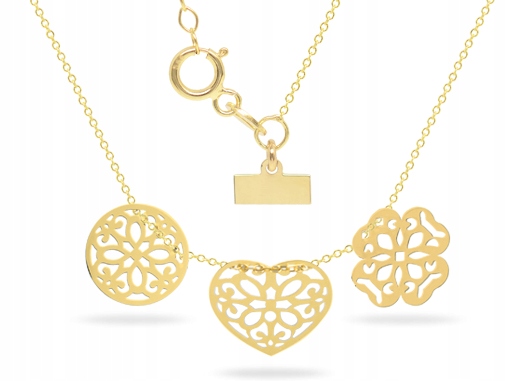 

Złoty Naszyjnik Gwiazd Celebrytka Potrójna 585