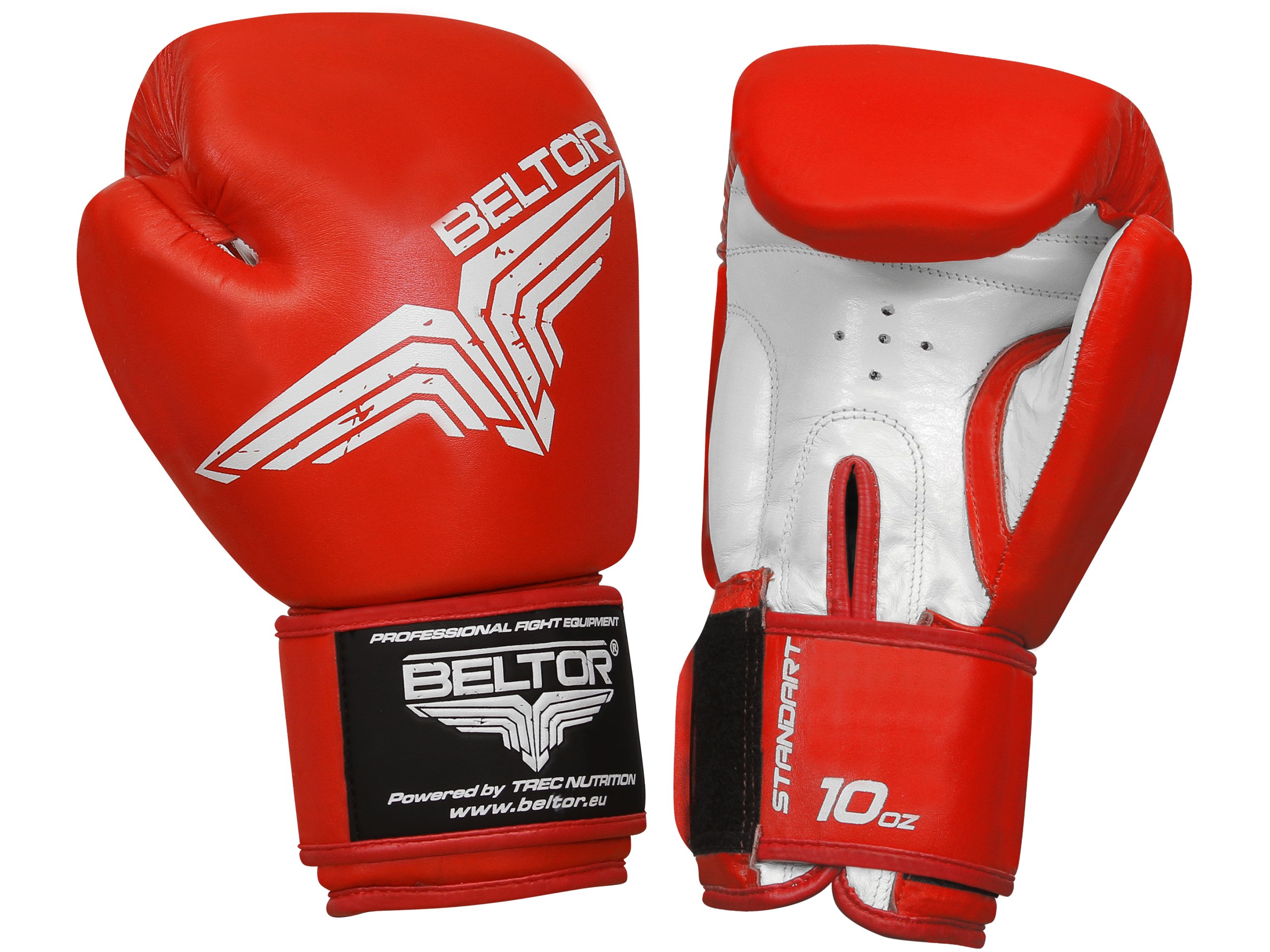 Beltor Sparingowe Rękawice Bokserskie Treningowe Standard Czerwone 16 Oz