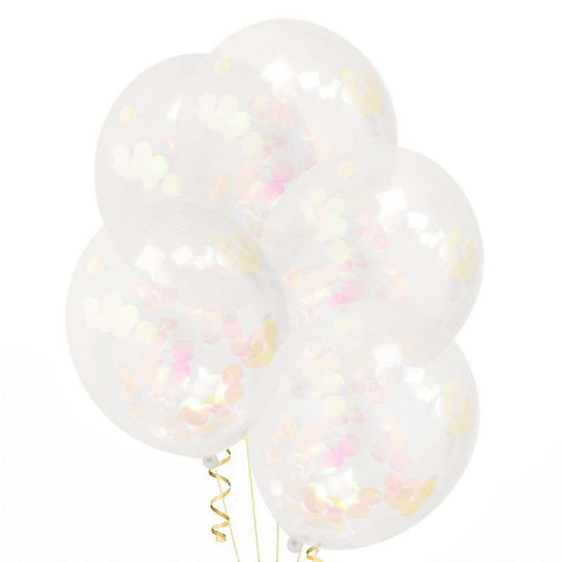

Balony z konfetti Opalizujące 5 szt