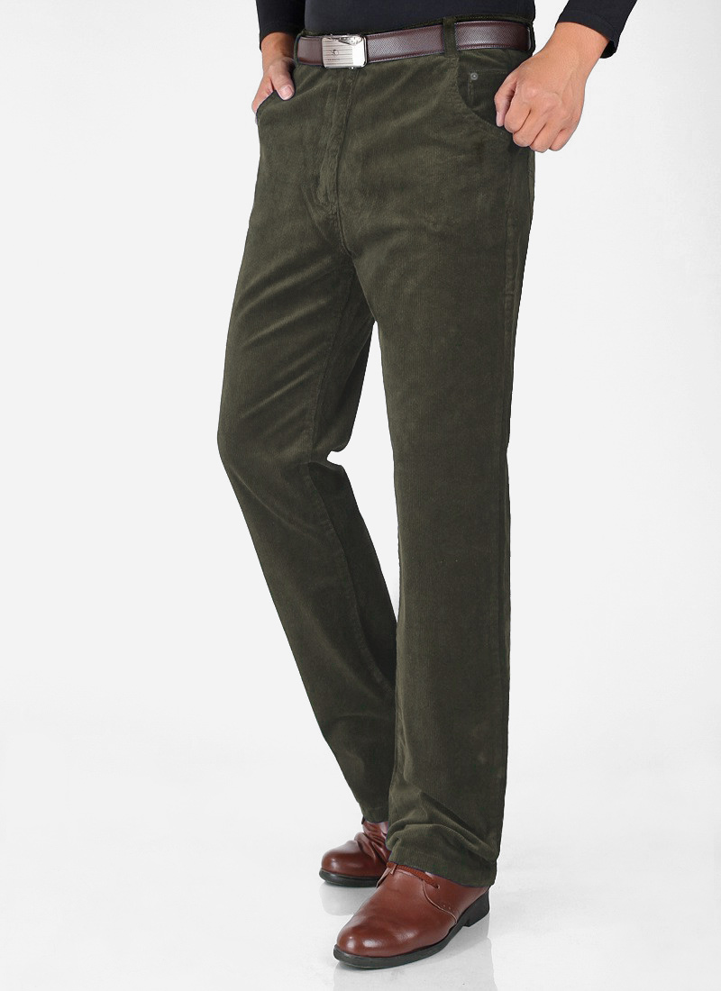 Spodnie Sztruksowe Męskie TANER 136 cm/32 c.zieleń Rozmiar 53/32