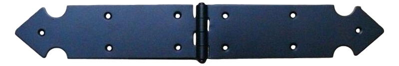 

Polski zawias budowlany ozdobny 400x50x2,3mm czarn