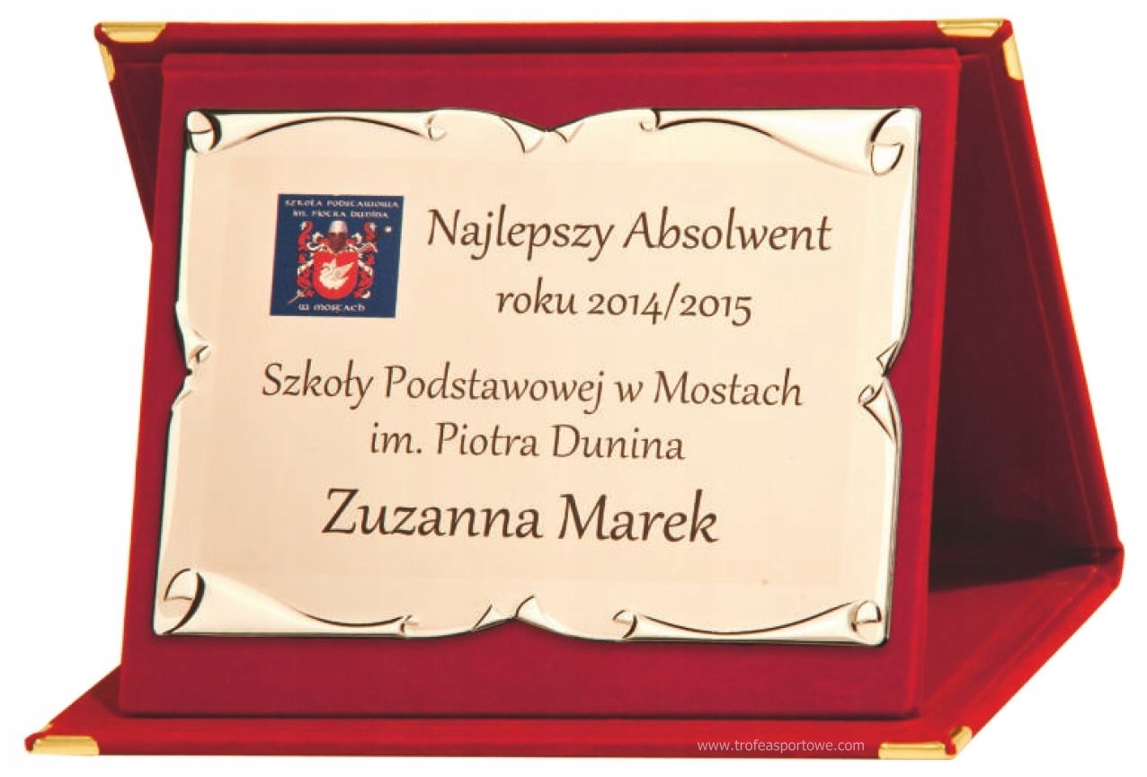 Aluminiový diplom Poděkování certifikát Patera pouzdro