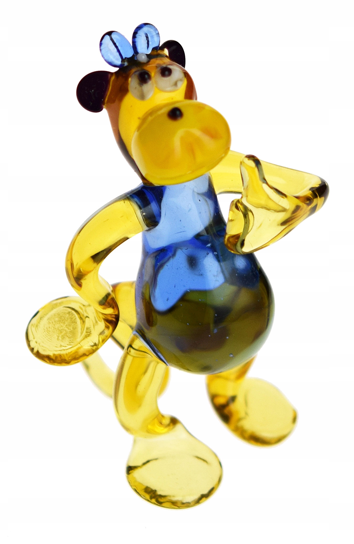 Szklana FIGURKA małpa rzeźba MAŁPKA L028 PREZENT