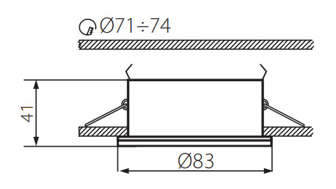 Hermetyczna oprawa halogenowa do LED z GU10 chrom Kod producenta CT6 chrom