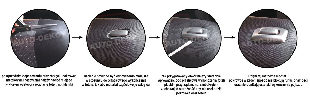 TYPOWE POKROWCE NA FOTELE FORD S-MAX 2006-2015r Cechy dodatkowe szwy/otwory na poduszki powietrzne
