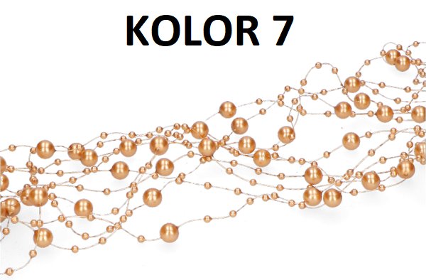 GIRLANDA PERŁOWA 1,3 M GIRLANDY PERŁOWE 20 x KOLOR Najdłuższy wymiar 0.8 cm