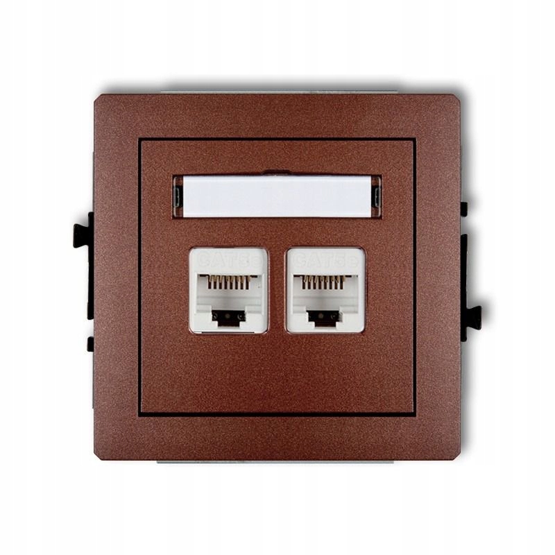 Bronzová počítačová zásuvka 9DGK-2 Deco Karlik