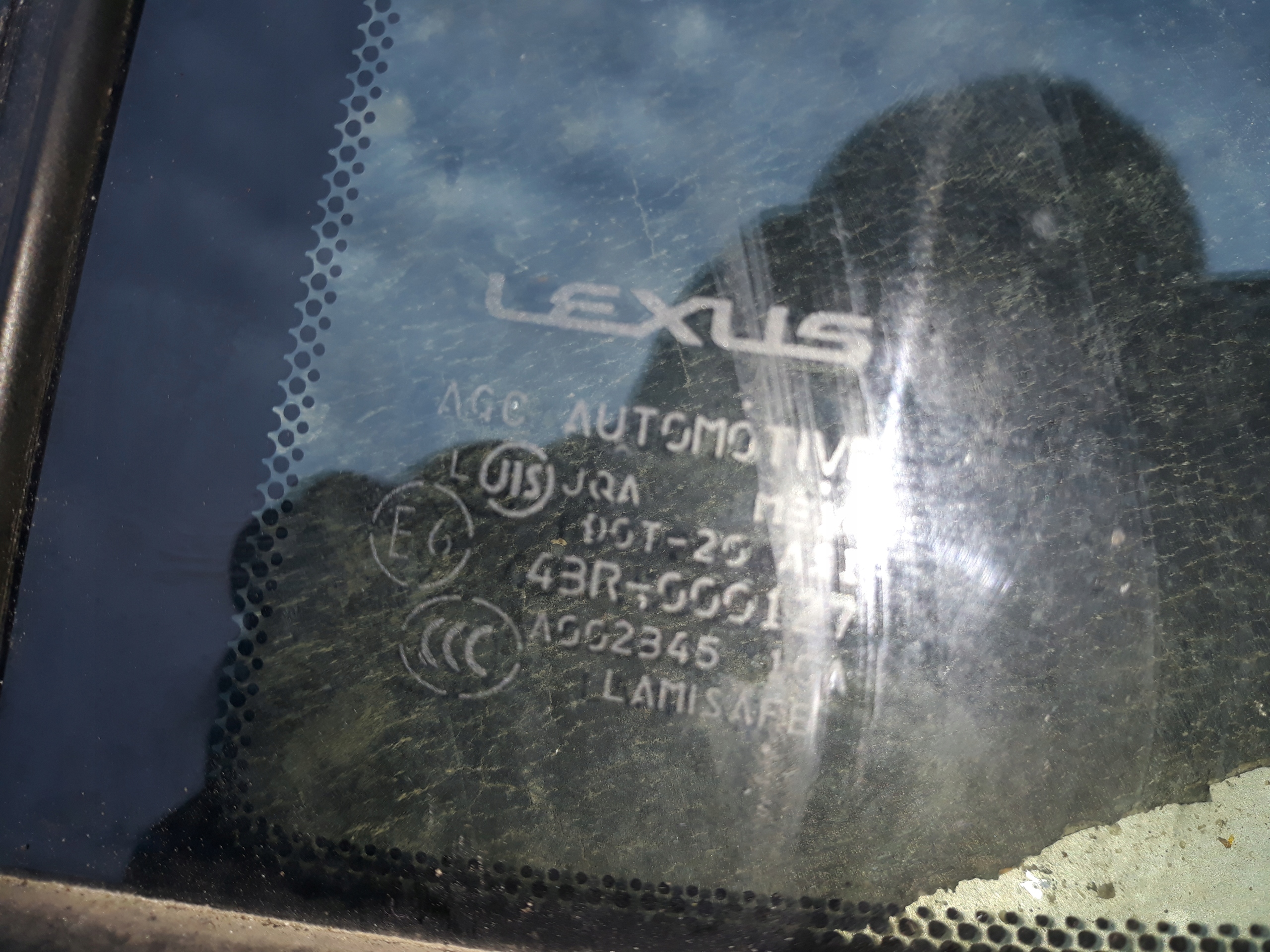 LEXUS LS460 ДЛИННАЯ ДВЕРНАЯ СТЕКЛЯННАЯ ЗАДНЯЯ ЛЕВАЯ