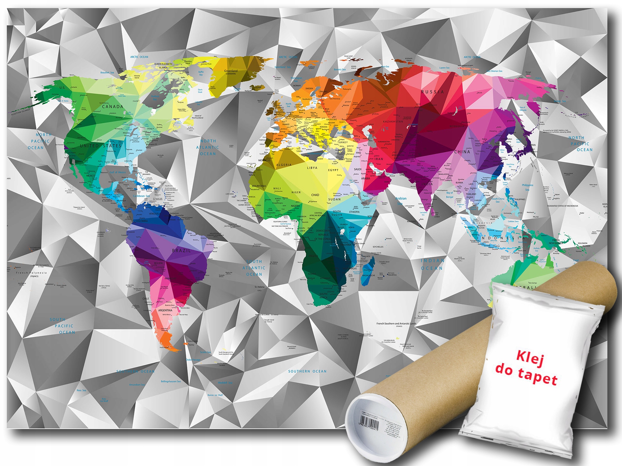 Vinylová Fototapeta Mapa Světa Státu 208x146