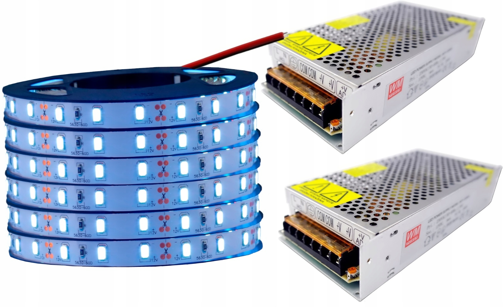 Set 300 Led stropní páska 5630 Studená bílá 30 m