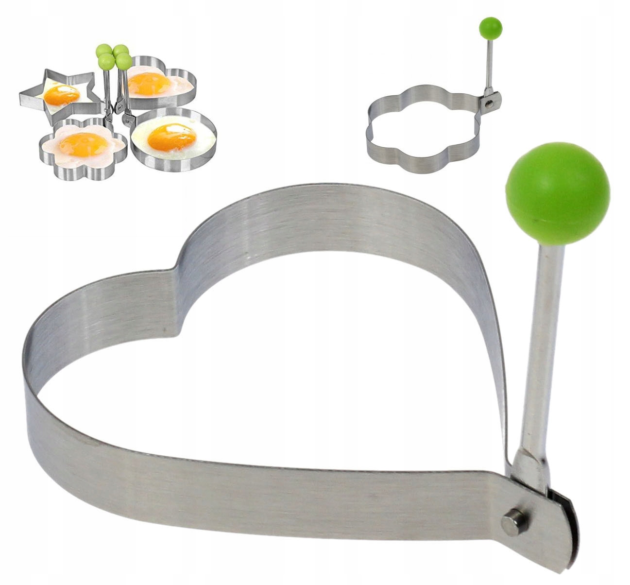 FOREMKA DO smażenia JAJEK SADZONYCH STALOWA KOŁO KWIATEK SERCE GWIAZDA Kod producenta 4631