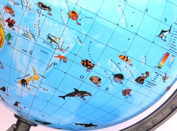 Globus ZOO ZE ZWIERZĘTAMI animals 220 mm APLIKACJA na prezent POLSKI Bohater brak