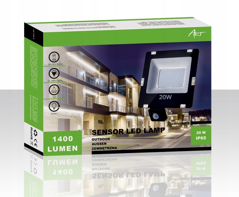 HALOGEN LAMPA LED 200W CZUJNIK RUCHU i ZMIERZCHU Temperatura barwowa 4000 K