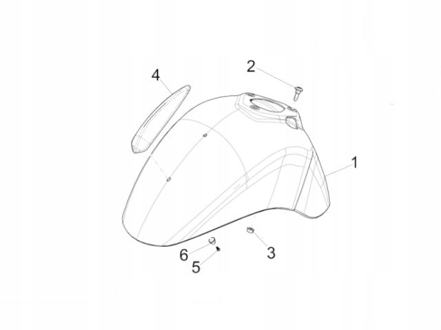 CHROM NOSEK BŁOTNIK PRZÓD PIAGGIO VESPA PRIMAVERA Stan opakowania oryginalne