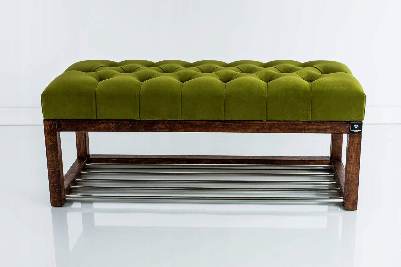 65 Producent Ławka Pikowana Pistacja EMRA WOOD Marka Emra Wood