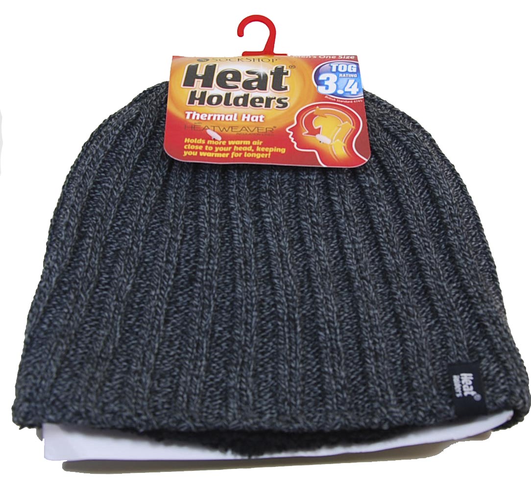 CIEPŁA Czapka HEAT HOLDERS na ZIMNO MROZY szary Kolor szary