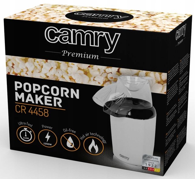 MASZYNKA URZĄDZENIE DO ROBIENIA POPCORNU Załączone wyposażenie miarka do ziaren