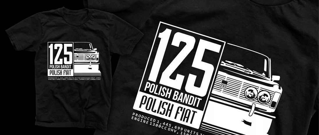 

Koszulka Fiat 125p Polish Bandit T-shirt Prl