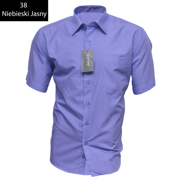 Koszula Męska 38/39 Krótki Rękaw 20 Kolorów odKNKK Rozmiar S