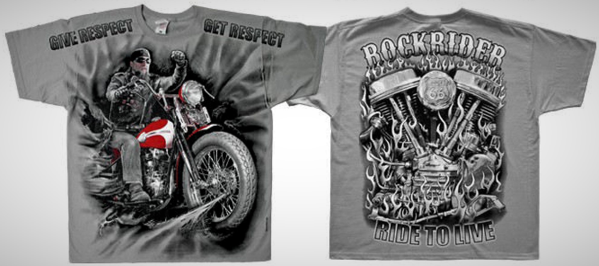 

Koszulka motocyklowa Give - Get Respect r. XL