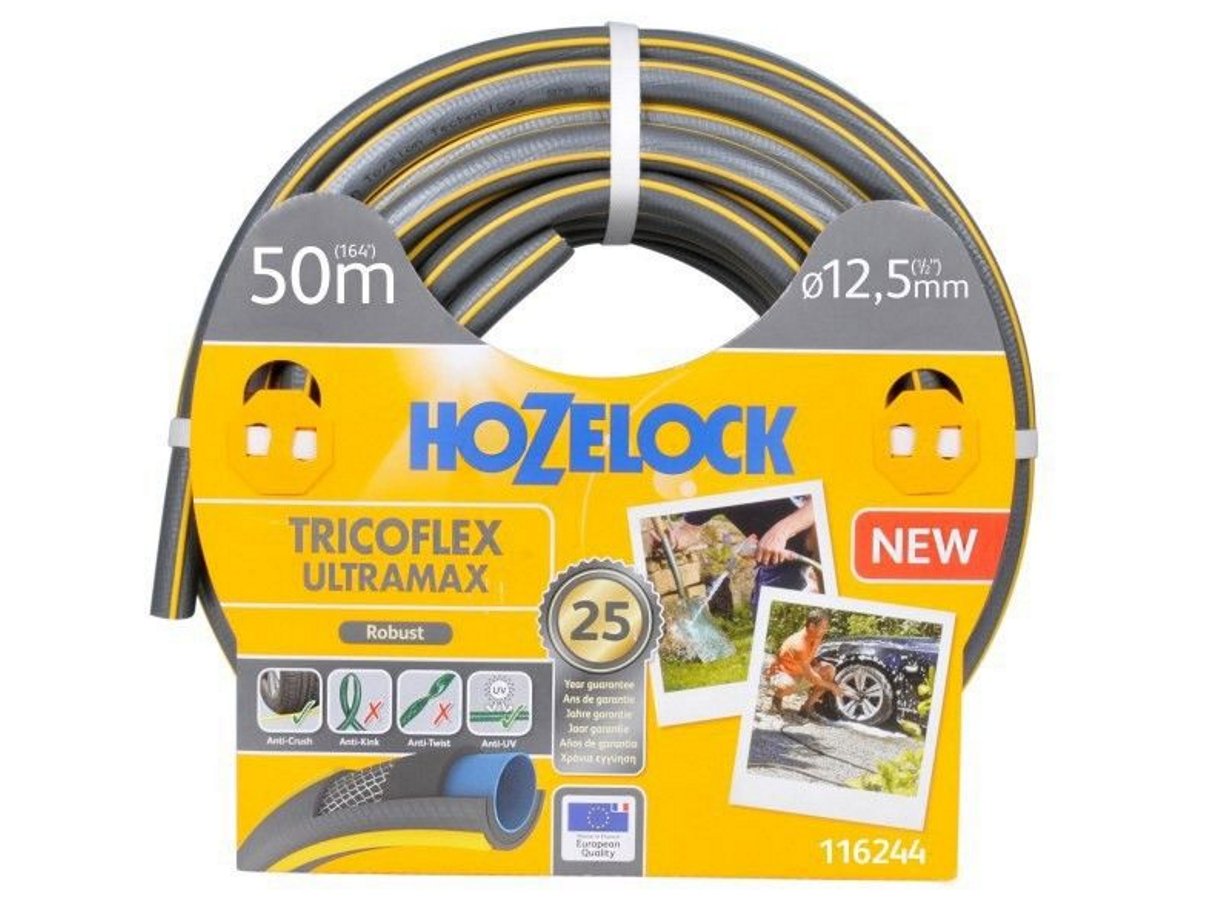 Hozelock 116244 wąż ogrodowy 50 m Szary, Żółty Pcw