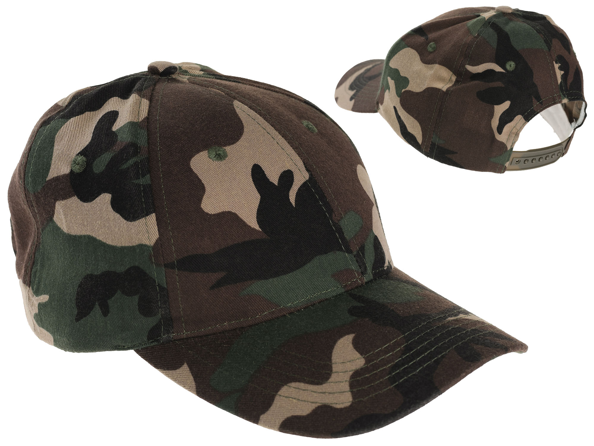 

Baseballówka Czapka Baseball Camo Moro Woodland