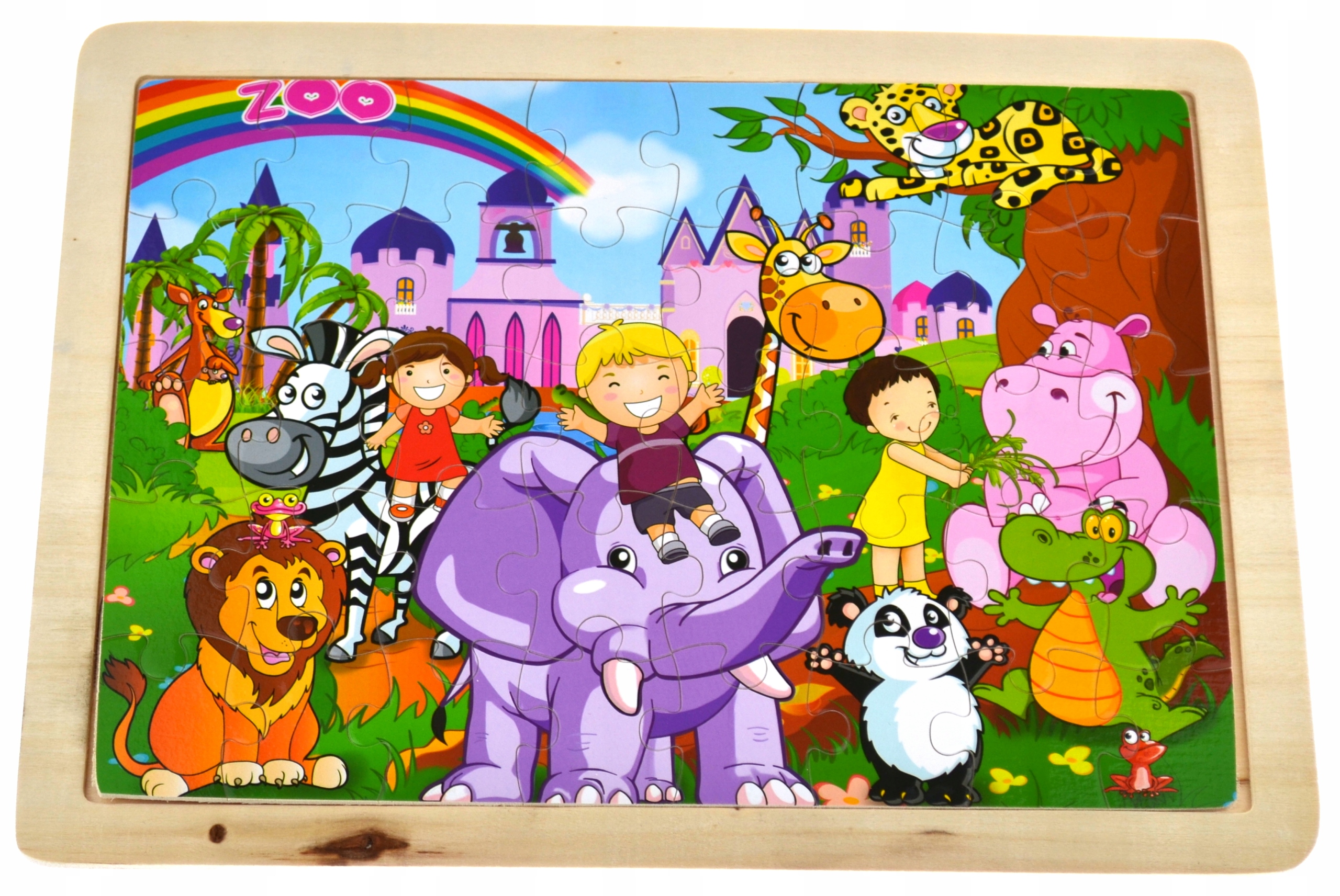 

Edukacyjne Duże Puzzle Drewniane 40 El Zwierzaki