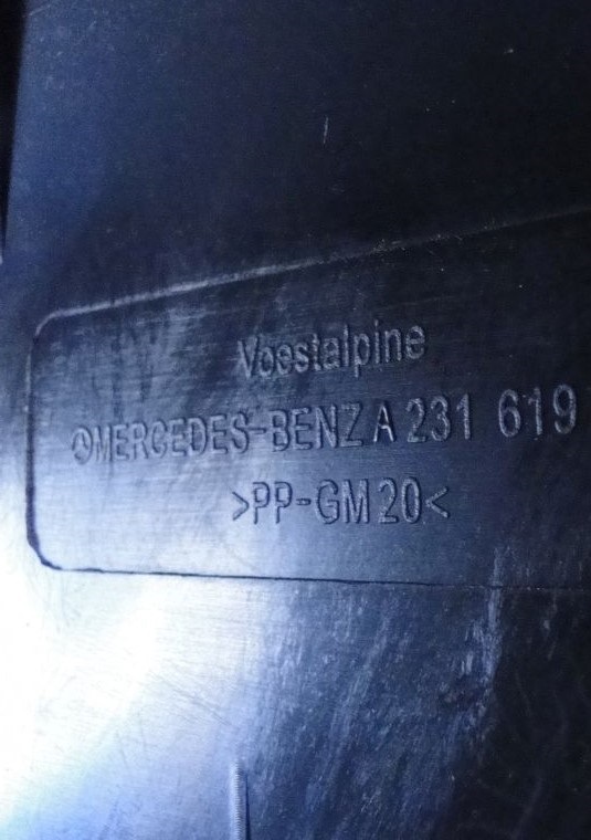 MERCEDES SL R231 231 OSLONA POD LISTWE PROGOWA Part number A231619XXXX