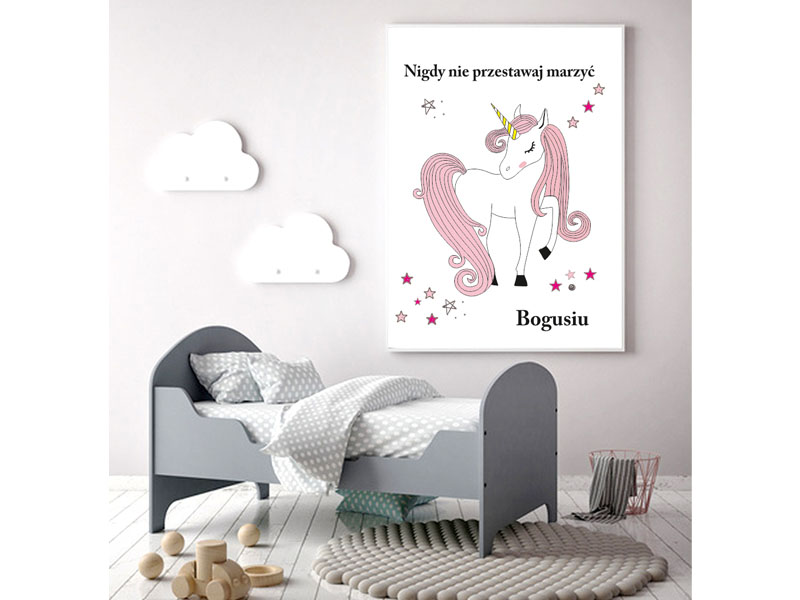 

Plakat dla dzieci A2 jednorożec Gratis !!!