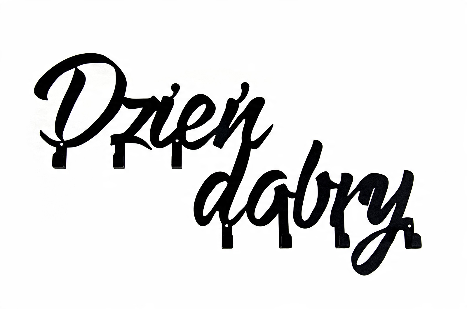 

Duży Wieszak ścienny na ubrania klucze Dzień Dobry