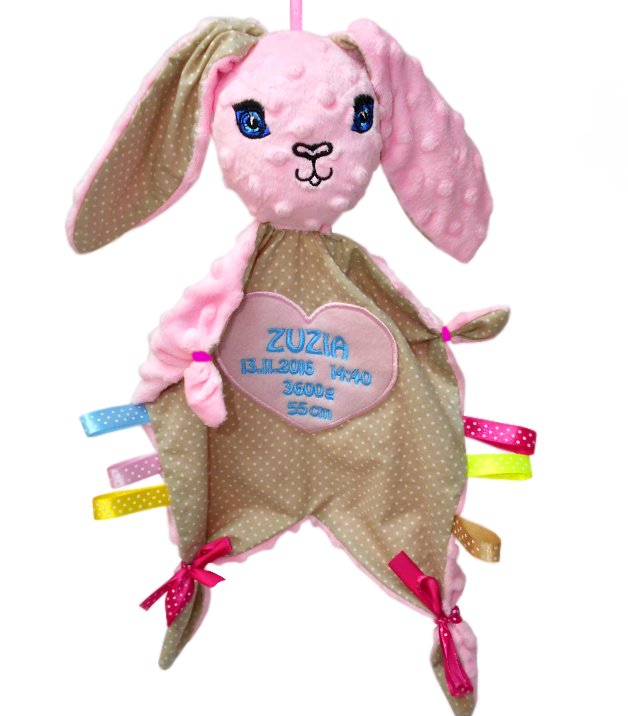 

Przytulanka sensoryczna Królik Minky z Imie prezen