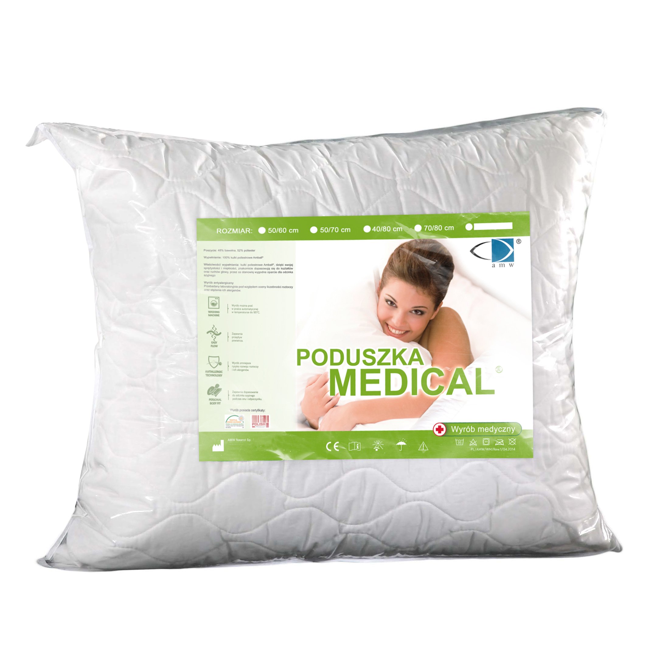 

Poduszka Medical 40X40 Amw poduszki jas
