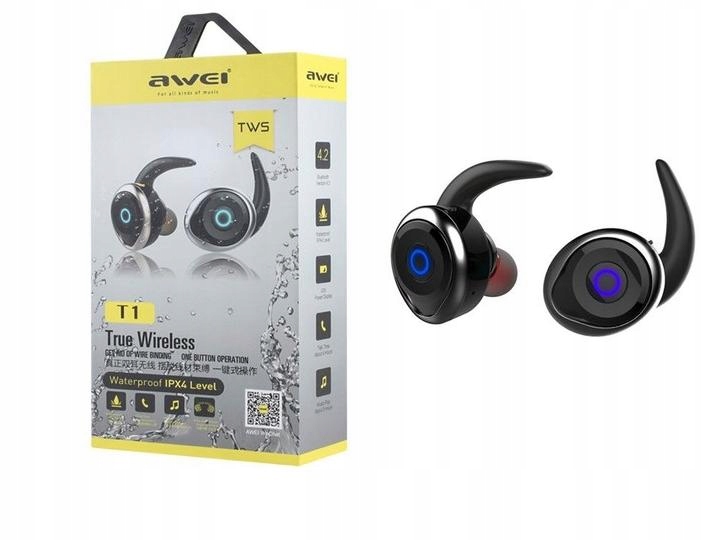 

Słuchawki Bluetooth Awei T1 Douszne Czarne