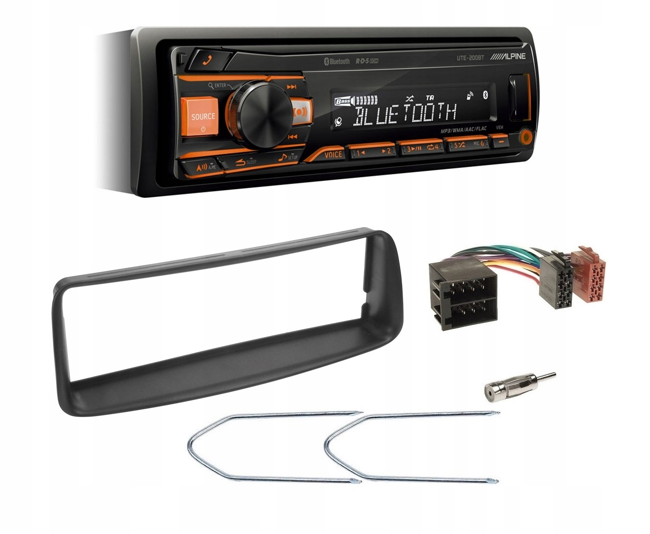 Alpine UTE-200BT Usb Bluetooth autorádio Bluetooth Peugeot 2 rámček 1DIN
