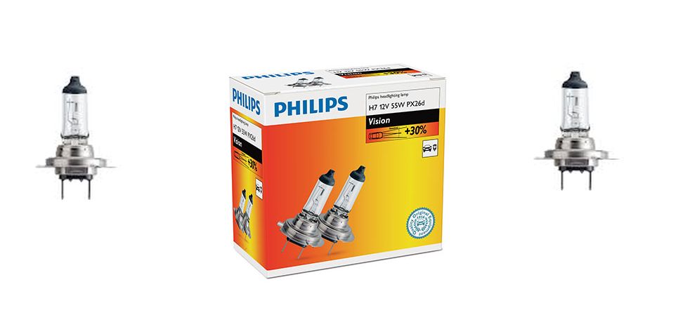 

Philips Żarówki 2 Szt Vision Premium +30% H712V 55