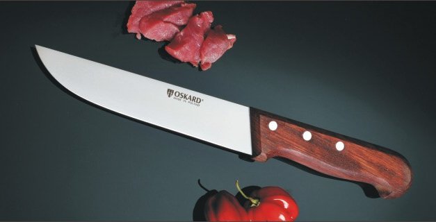 NÓŻ MASARSKI DO MIĘSA 17,5 CM, OSKARD Materiał uchwytu drewno