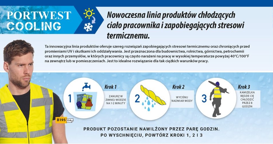 Opaska CHŁODZĄCA na szyję COOLING system żółta HV Producent inny