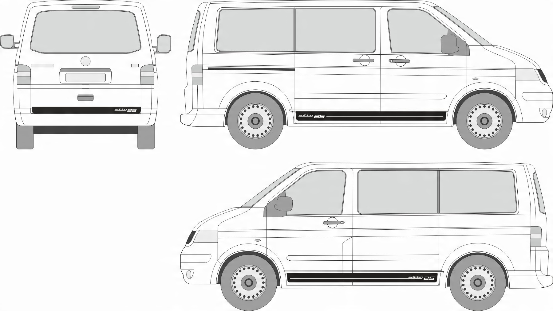 Volkswagen Transporter т5 габариты