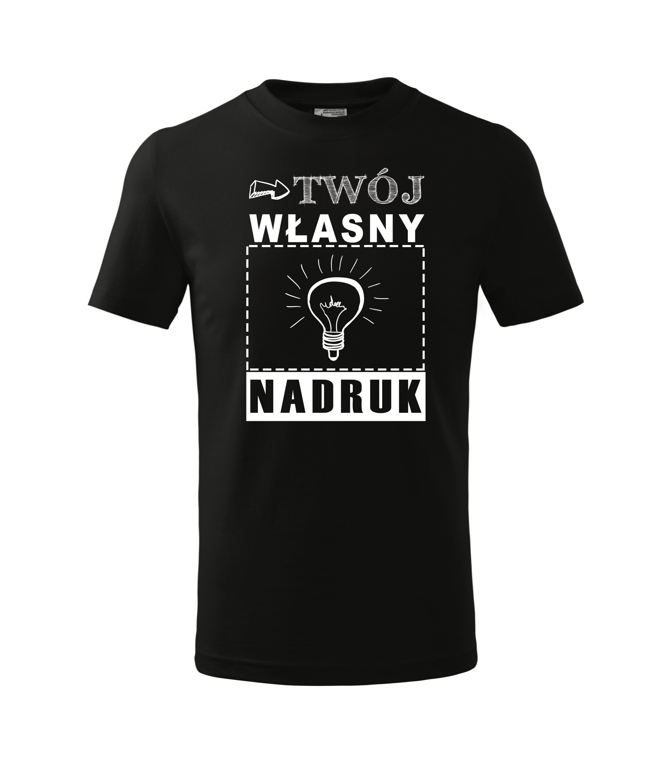 

Koszulka męska z Własnym Nadrukiem napisem r L