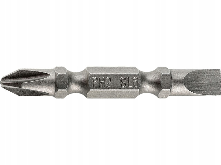 

Bit końcówka 2 stronna SL6 x PH2, 50mm płaski