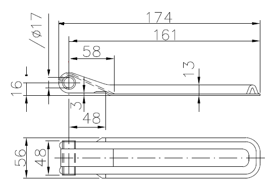 ZAWIAS 170 DO BURTY ZACZEP PRZYCZEPY Z UCHWYTEM Marka Winterhoff